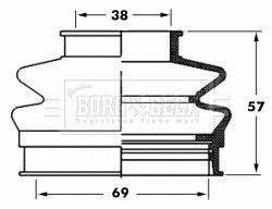 BORG & BECK Paljekumisarja, vetoakseli BCB6090